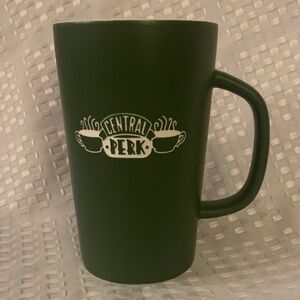 Friends Central Perk green mug, 5 inches tall.